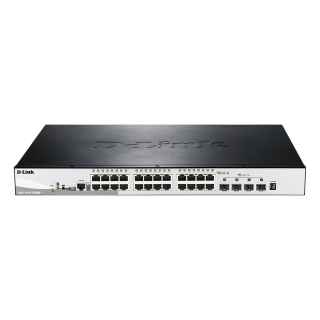 D-Link DGS-1510-28XMP network switch Managed L2/L3 Gigabit Ethernet (10/100/1000) Power over Ethernet (PoE) Black, Grey