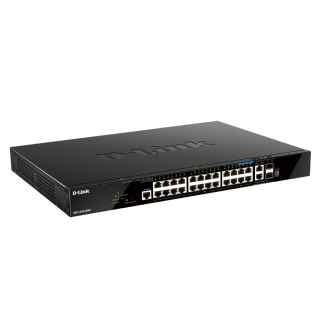 D-Link DGS-1520-28MP network switch Managed L3 10G Ethernet (100/1000/10000) Power over Ethernet (PoE) 1U Black