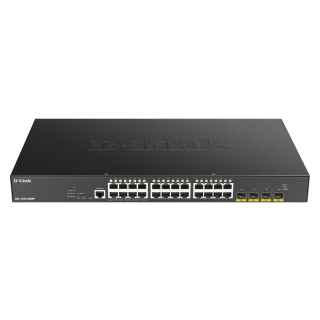 D-Link DGS-1250-28XMP network switch Managed L3 Gigabit Ethernet (10/100/1000) Power over Ethernet (PoE) Black