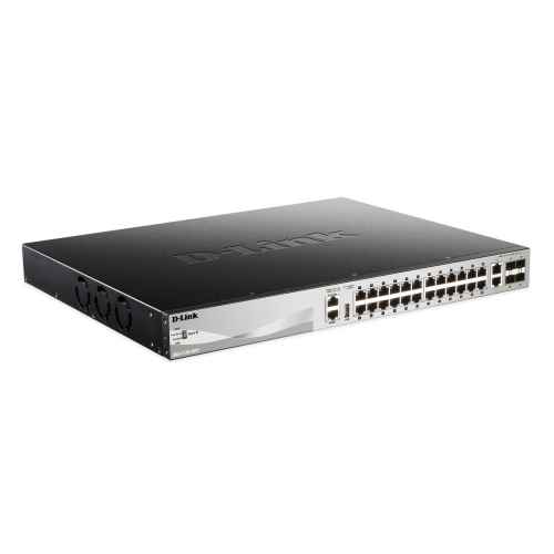 D-Link DGS-3130-30PS Managed L3 Gigabit Ethernet (10/100/1000) Power over Ethernet (PoE) Black, Grey