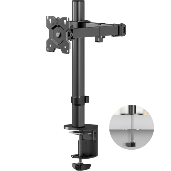 Desk Mount for Monitor 13"-34" max 18 lbs, Tilt-Swivel, with Rotation, Black D121E - Image 5