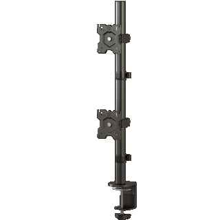 Desk Mount for Two Monitors 13"-34" max 18 lbs, Tilt-Swivel, with Rotation, Black D208E