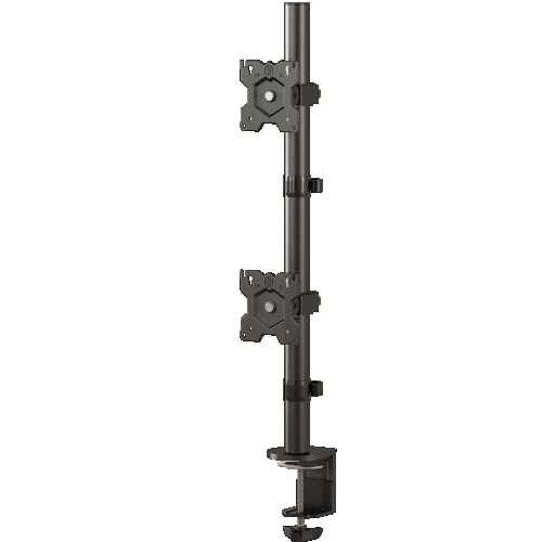 Desk Mount for Two Monitors 13"-34" max 18 lbs, Tilt-Swivel, with Rotation, Black D208E