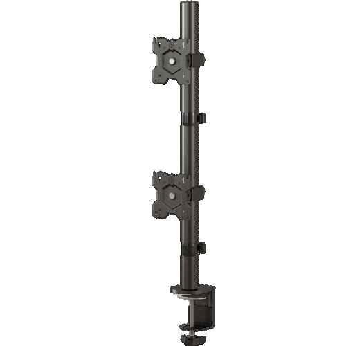 Desk Mount for Two Monitors 13"-34" max 18 lbs, Tilt-Swivel, with Rotation, Black D208E - Image 5