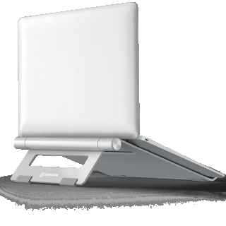 Aluminum Laptop Stand Holder Adjustable for 10"-15.8" Laptops DN01, Silver