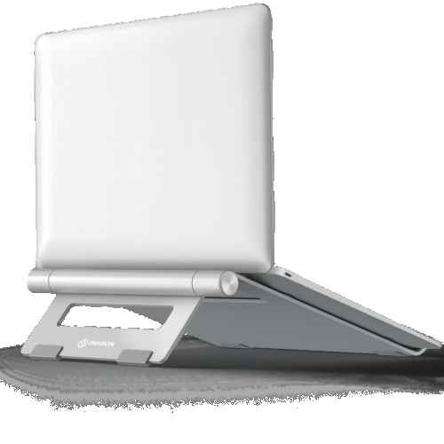 Aluminum Laptop Stand Holder Adjustable for 10"-15.8" Laptops DN01, Silver - Image 5
