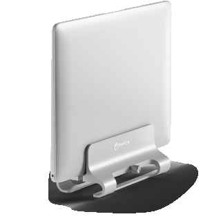 Vertical Laptop Stand Adjustable Dock for Laptops up to 15.8? DN02, Silver