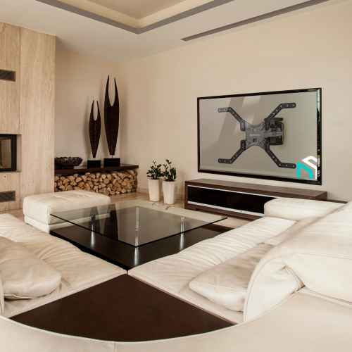 Full Motion TV Wall Mount for 39" to 65 inch Screens up to 88 lbs M5L, Black - Image 2