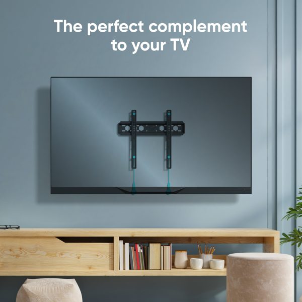 Fixed TV bracket for 35"-65" max 150 lbs, black FM5 - Image 2