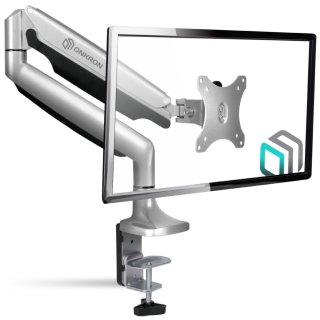 Desk Mount for Monitor 13"-32" max 20 lbs, Tilt-Swivel, with Rotation, Silver G100