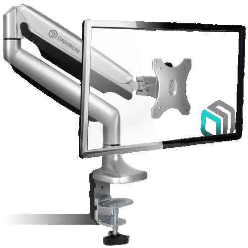 Desk Mount for Monitor 13"-32" max 20 lbs, Tilt-Swivel, with Rotation, Silver G100 - Image 5