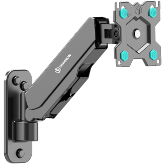 Wall Mount for TV or Monitor 13"-34" max 18 lbs, Tilt-Swivel, with Rotation, Black G120