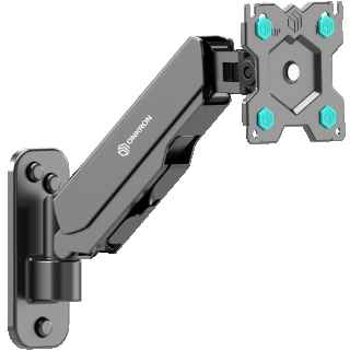 Wall Mount for TV or Monitor 13"-34" max 18 lbs, Tilt-Swivel, with Rotation, Black G120