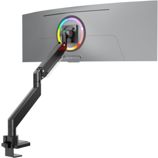 Desk Mount for Monitor 17"-57" max 60 lbs, Tilt-Swivel, with Rotation, Black G130