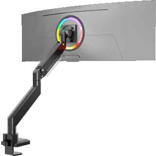 Desk Mount for Monitor 17"-57" max 60 lbs, Tilt-Swivel, with Rotation, Black G130