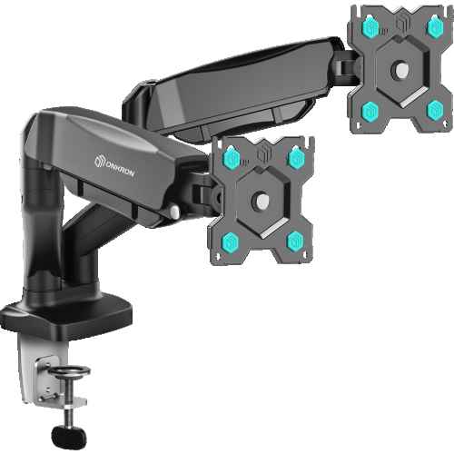 Desk Mount for Two Monitors 13"-32" max 18 lbs, Tilt-Swivel, with Rotation, Black G160
