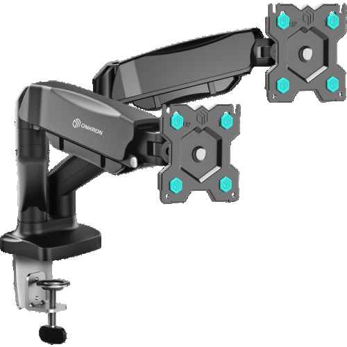 Desk Mount for Two Monitors 13"-32" max 18 lbs, Tilt-Swivel, with Rotation, Black G160 - Image 5
