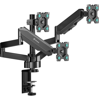 Desk Mount for Three Monitors 13"-32" max 18 lbs, Tilt-Swivel, with Rotation, Black G280