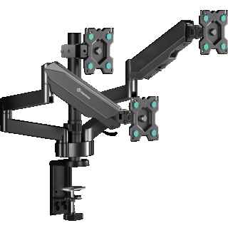 Desk Mount for Three Monitors 13"-32" max 18 lbs, Tilt-Swivel, with Rotation, Black G280