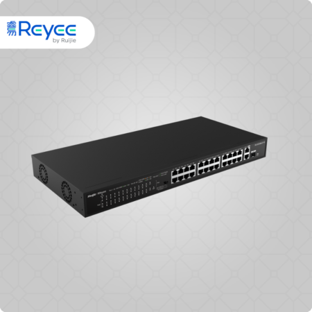 Ruijie Reyee RG-ES126S-P V2 24-Port 10/100 Mbps with 2-Port Gigabit Rackmount PoE Switch