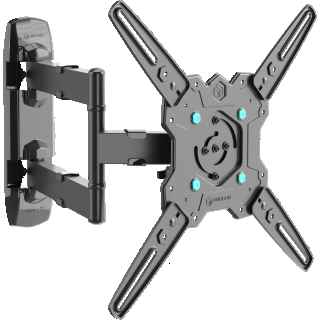Tilting and swiveling TV bracket for 32"-65" with rotation max 90 lbs, black M4R