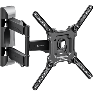 Tilting and swiveling TV bracket for 32"-65" max 77 lbs, black M4