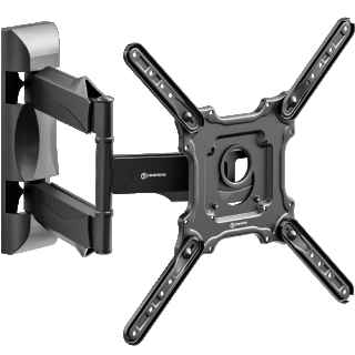 Tilting and swiveling TV bracket for 32"-65" max 77 lbs, black M4