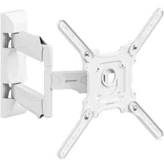 Tilting and swiveling TV bracket for 32"-65" max 77 lbs, white M4