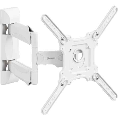 Tilting and swiveling TV bracket for 32"-65" max 77 lbs, white M4 - Image 5