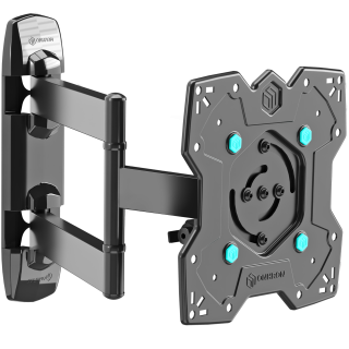 Tilting and swiveling TV bracket for 17"-43" with rotation max 77 lbs, black M4SR