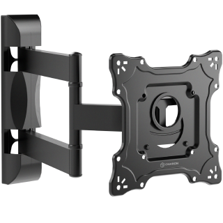 Tilting and swiveling TV bracket for 17"-43" max 77 lbs, black M4S