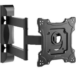 Tilting and swiveling TV bracket for 17"-43" max 77 lbs, black M4S