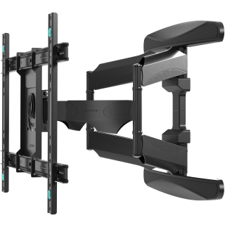 Tilting and swiveling TV bracket for 40"-75" max 100 lbs, black M6L