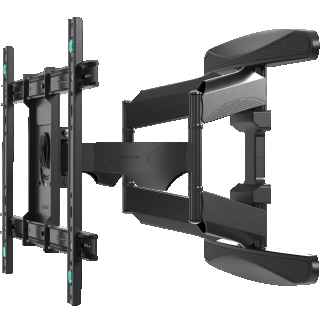 Tilting and swiveling TV bracket for 40"-75" max 100 lbs, black M6L