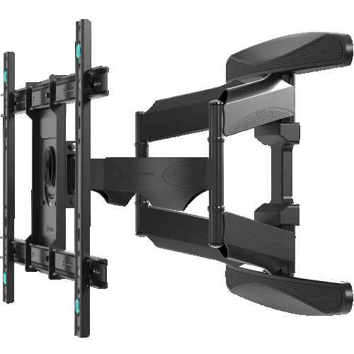 Tilting and swiveling TV bracket for 40"-75" max 100 lbs, black M6L