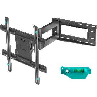 Tilting and swiveling TV bracket for 40"-75" max 150 lbs, black M7L