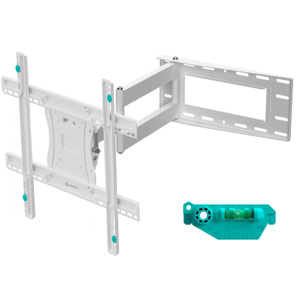 Tilting and swiveling TV bracket for 40"-75" max 150 lbs, white M7L