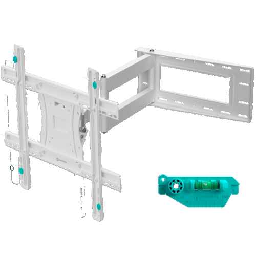 Tilting and swiveling TV bracket for 40"-75" max 150 lbs, white M7L - Image 5