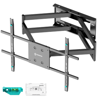 Tilting and swiveling TV bracket for 42"-110" with rotation max 220 lbs, black M8L
