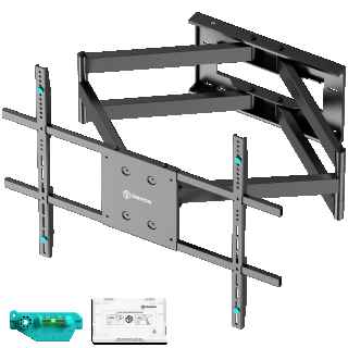 Tilting and swiveling TV bracket for 42"-110" with rotation max 220 lbs, black M8L