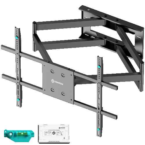 Tilting and swiveling TV bracket for 42"-110" with rotation max 220 lbs, black M8L