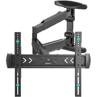 Tilting and swiveling TV bracket for 40"-75" max 77 lbs, black NP47