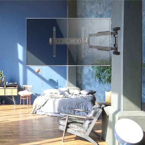 Tilting and swiveling TV bracket for 40"-75" max 77 lbs, black NP47 - Image 2