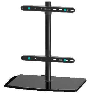 Desktop TV stand 32"-75", max 88.1 lbs, tiltable, black PT3