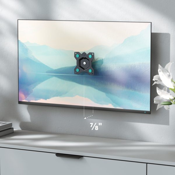Rotating bracket for TV or monitor 10"-35" max 44 lbs, black R1 - Image 2