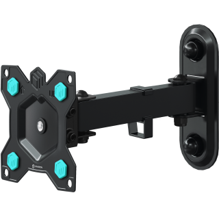 Tilting and swiveling bracket for TV or monitor 10"-35" with rotation max 44 lbs, black R2