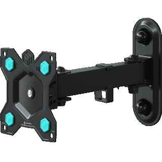 Tilting and swiveling bracket for TV or monitor 10"-35" with rotation max 44 lbs, black R2