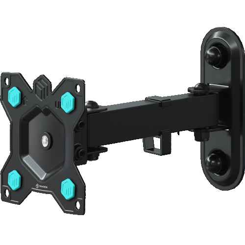 Tilting and swiveling bracket for TV or monitor 10"-35" with rotation max 44 lbs, black R2