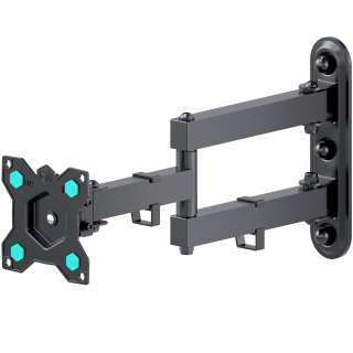 Tilting and swiveling bracket for TV or monitor 10"-35" with rotation max 44 lbs, black R4