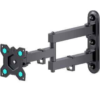 Tilting and swiveling bracket for TV or monitor 10"-35" with rotation max 44 lbs, black R4